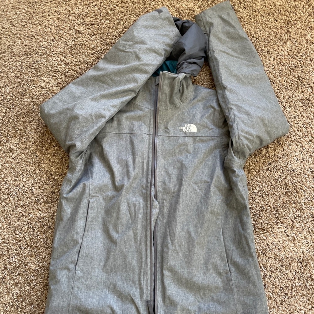 The North Face Womens DryVent Hooded Quilted Insulated Jacket Heather Grey M - Picture 14 of 16